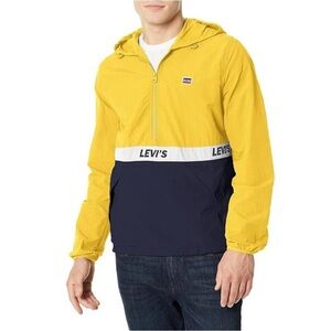 💰Levi's Retro Color Block Quarter Zip Windbreaker Jacket